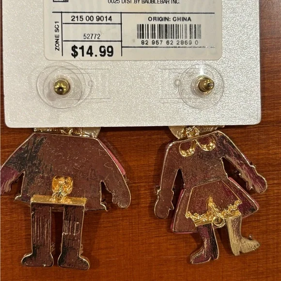 Sugarfix by Baublebar Santa and Mrs. Claus Dangle Sparkly Earrings - Picture 4 of 4